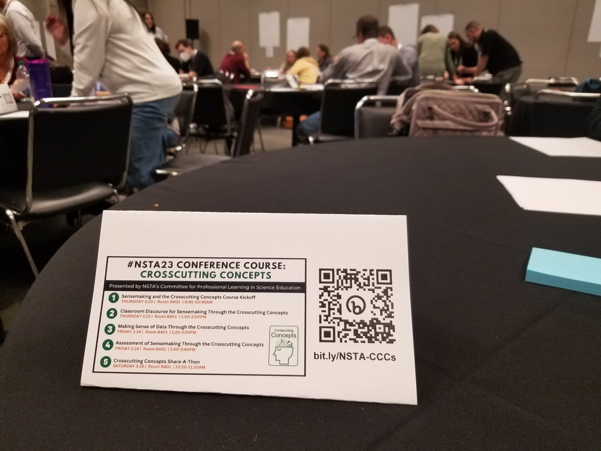 RCPSScience's tweet photo. We are really digging into the CCCs at @NSTA #NSTA23 Our system model is #TopNotch by the way #ScienceIsAVerb #PhenomenalScience @RockdaleSchools @RCPSSciCoach https://t.co/v1JCnjl6fr