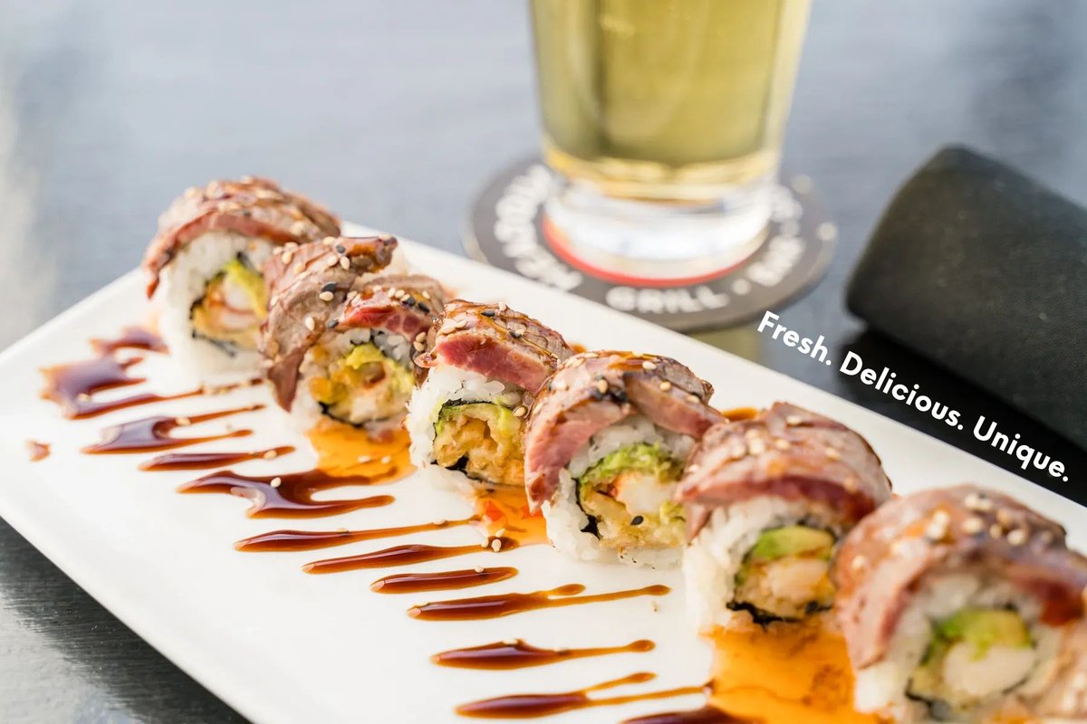 When it comes to delicious sushi, we're ahead of the game! Stop in and try for yourself. #P83 #Peoria #EatLocal #PhxRestaurants #HQAZ #SportsBar #Sushi