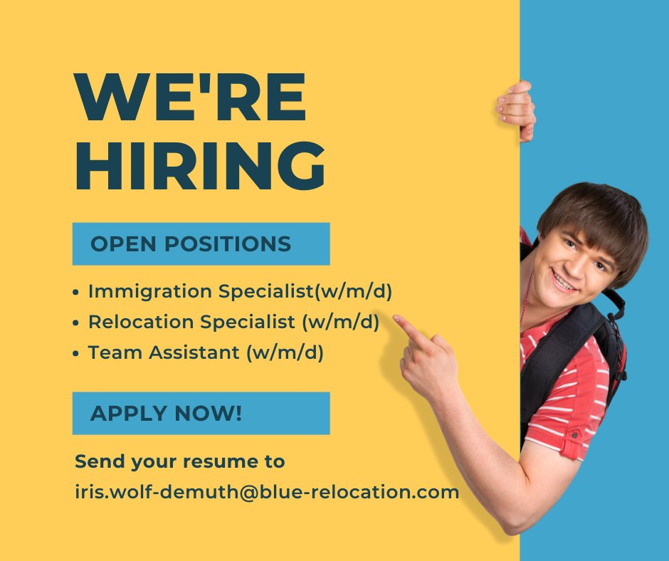 BLUE_relocation's tweet photo. BLUE continues to expand and we are looking for new colleagues. Feel free to check out our website https://t.co/zWQucSinZq

Be part of it!

#bluerelocation #jobs #bewerbung https://t.co/N246cZk9UJ