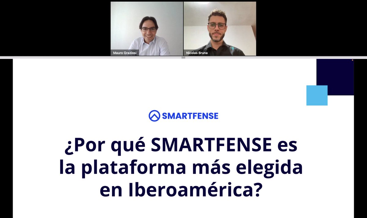 SMARTFENSE's tweet photo. ¡Ya estamos en directo! 💬
La primera #SMARTSESSION entre Mauro Graziosi y Nicolás Bruna en el que podrás preguntar LO QUE QUIERAS. Sin filtro. ¡Entra! https://t.co/yjYnezqWbr https://t.co/CEbwM6KCMX