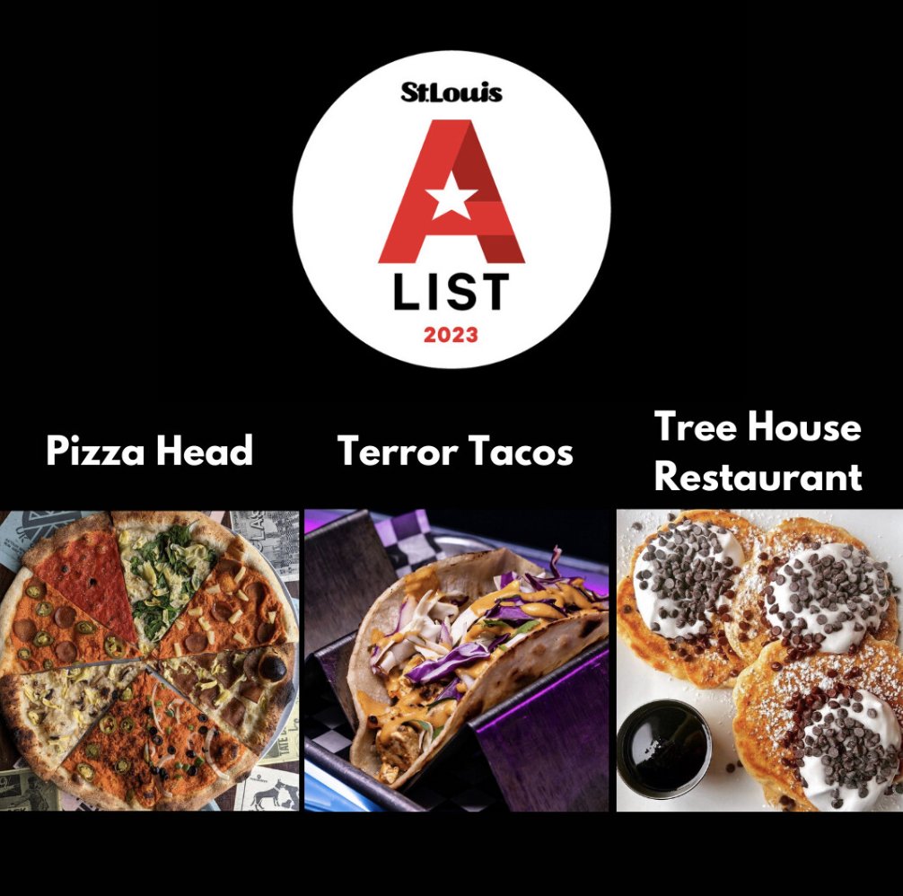SouthGrandSTL's tweet photo. Congrats to our neighborhood restaurants Pizza Head, @TerrorTacos, and Tree House, who were all nominated for @stlmag's A-List Readers' Choice Awards! 🎉 Show your love and vote for them daily. #STL #StLouis https://t.co/7VvRTF1zGB