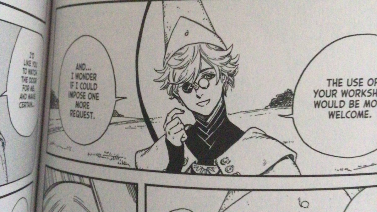 Roommate gave me the first volume of witch hat to read. He looks like a dnd character this is already amazing