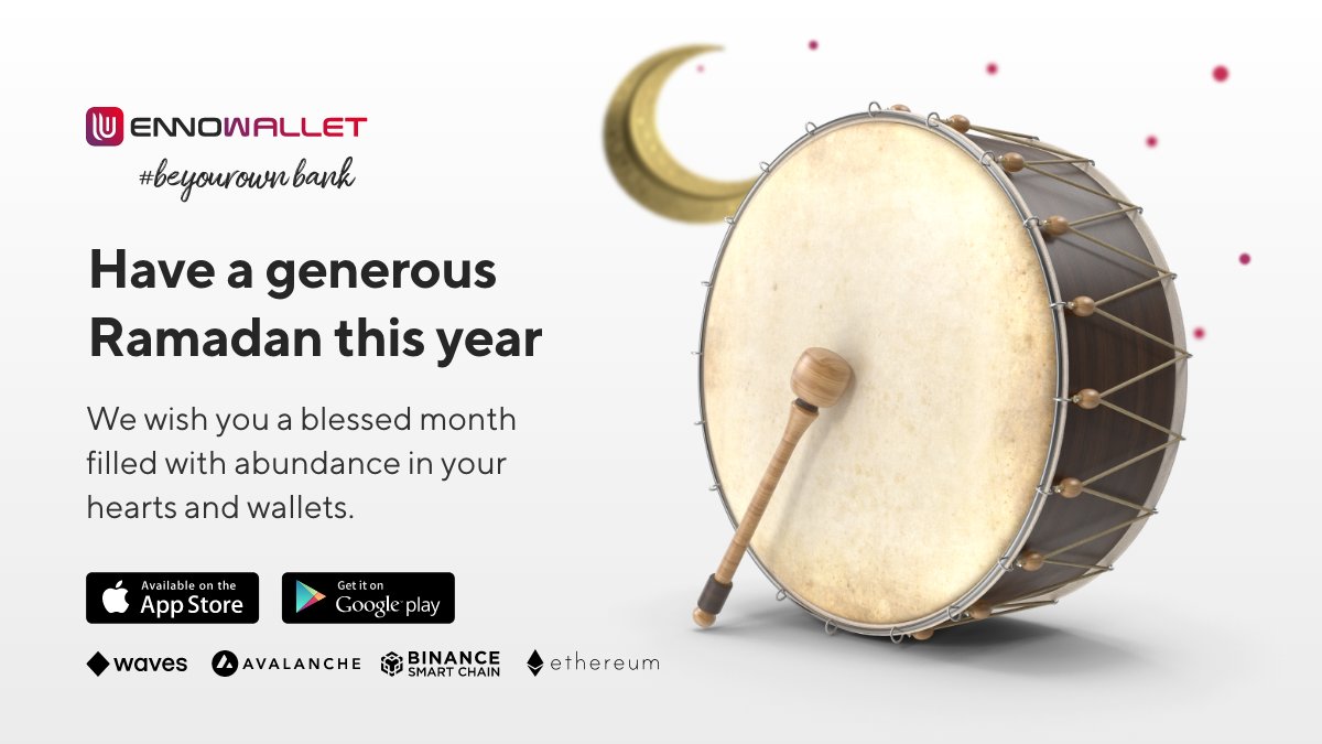 🌙 Ramadan is here! 🕌 As the Enno Wallet team, we wish you a blessed month filled with abundance in your hearts and wallets. May you experience a Ramadan full of sharing, love, and kindness! 🤲🌟 #Ramadan #Love #Kindness #Sharing
