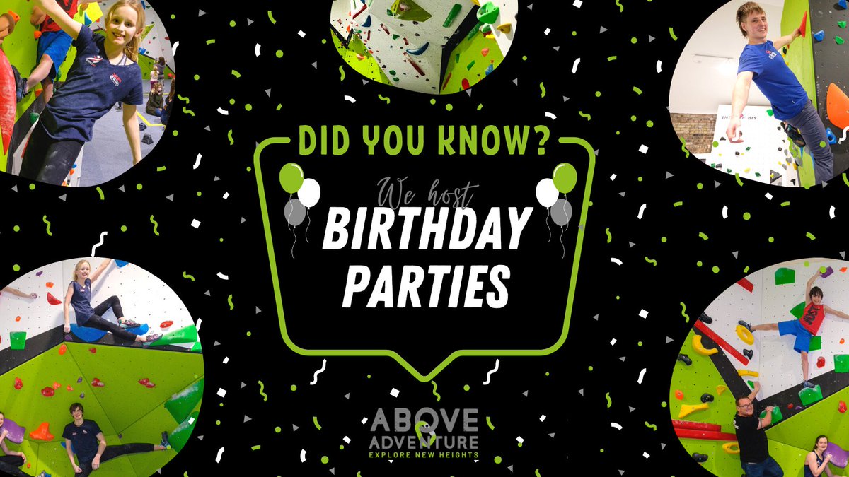Did you know that we host birthday parties? 🎂 🥳 

Contact us today and find out more about what we offer 😊 

#aboveadventure