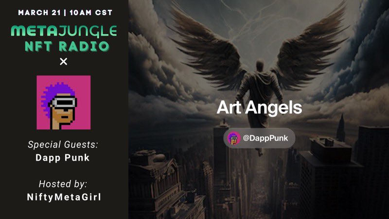 I'm excited to present two pieces from my collection at Art Angels World, curated by <a href="/dapppunk/">DappPunk</a> at <a href="/foundation/">Foundation 🌐</a> 🔥🔥🔥

We're live with <a href="/MetaJungleNFT/">MetaJungle</a> 👇
x.com/i/spaces/1ypJd…

The goal: to support the 1/1 art ecosystem by recycling ETH into new artists and collections.
- Sold