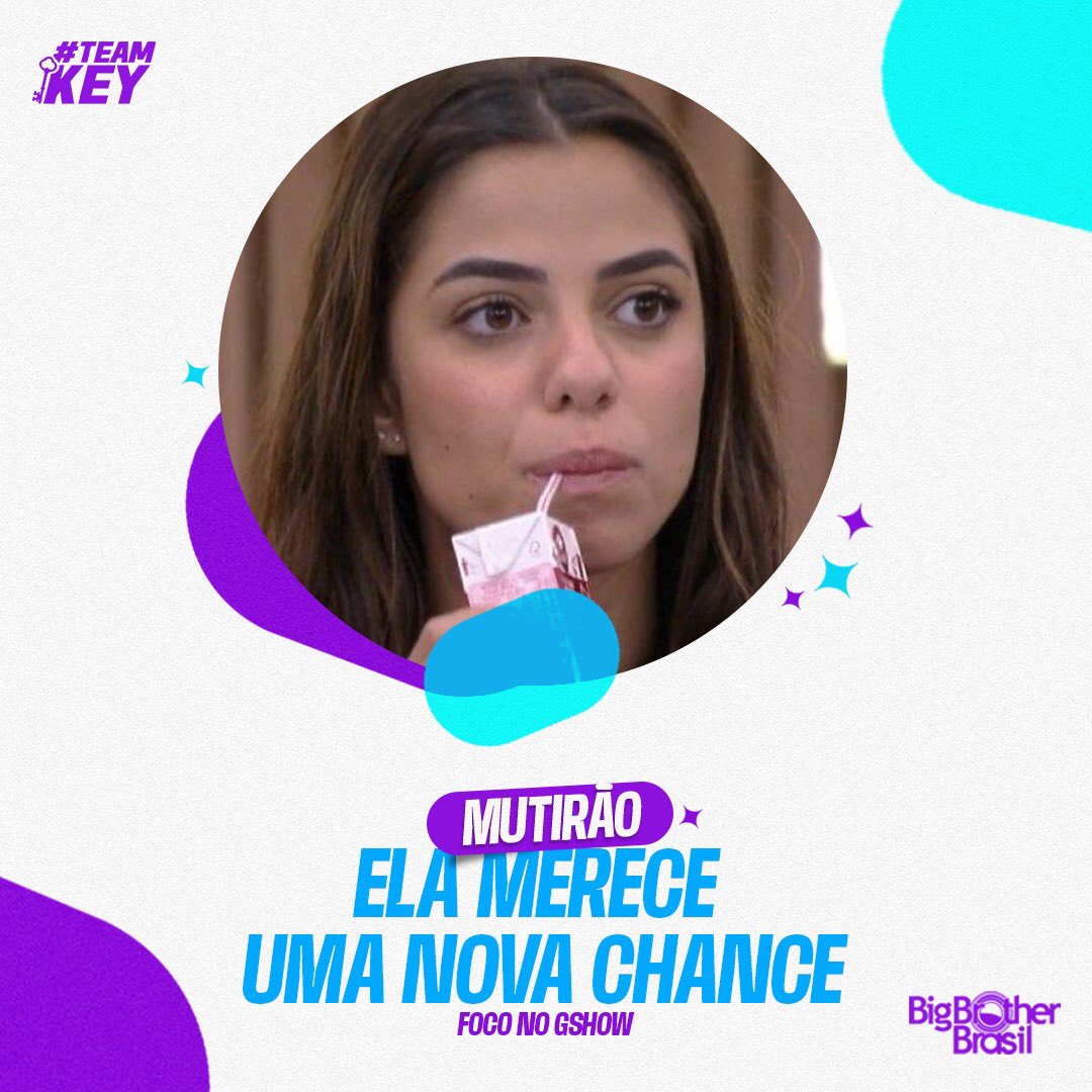 keyalvesoficial's tweet image. 🤞🏻MUTIRÃO ELA MERECE UMA NOVA CHANCE🤞🏻

📌 A CADA 20 VOTOS, DEPOSITE UM EMOJI OU UMA LETRA AQUI.

🎯 META: MIL comentários. 

⏰ ENCERRA ÀS 13h00

🚨 O VOTO é pra VOLTAR, portanto votem na KEY!

👩🏻‍💻 gshow.globo.com/realities/bbb/…

#VoltaKey #BBB23 #TeamKey