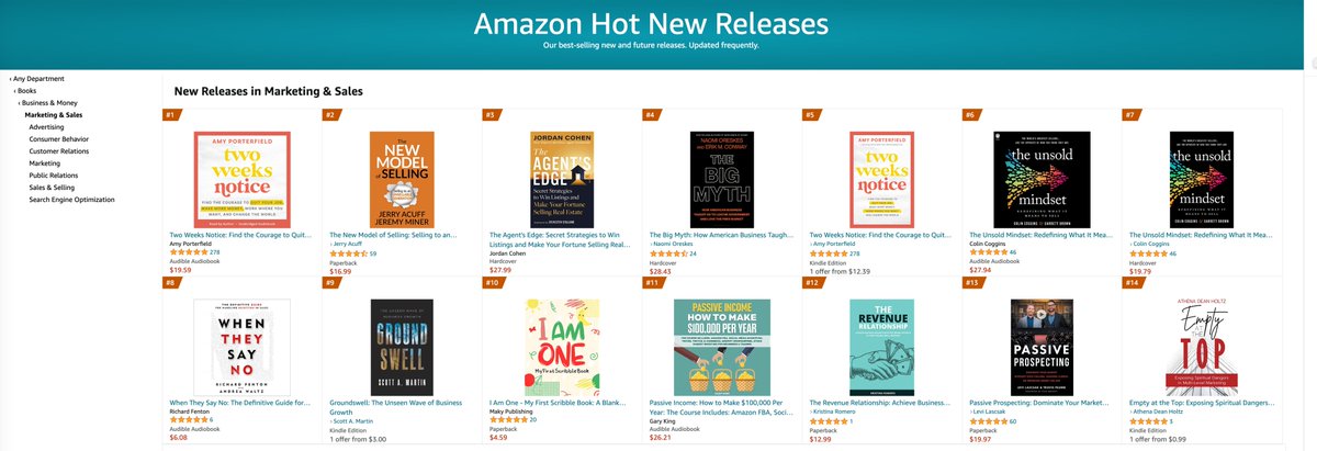 ScottAdamMartin's tweet photo. Wow. Day 1 of the launch was awesome! #1,2,3 in Direct Marketing still and In the top 10 of all Sales & Marketing and #1 in Business Planning and Forecasting! https://t.co/Sp3iXMQX9k #marketingbook #strategybook #groundswellbook #groundswell #scottadammartin https://t.co/uI0EptChdn
