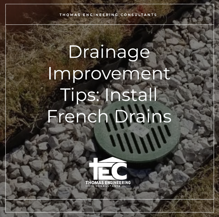 TEC_DFW's tweet photo. French drains are trenches designed to pull water down a slope and away from the house. Often, these drains can be disguised within your landscaping and are incredibly effective in low-elevation areas where water tends to accumulate! https://t.co/I1nVLcFc1Z
