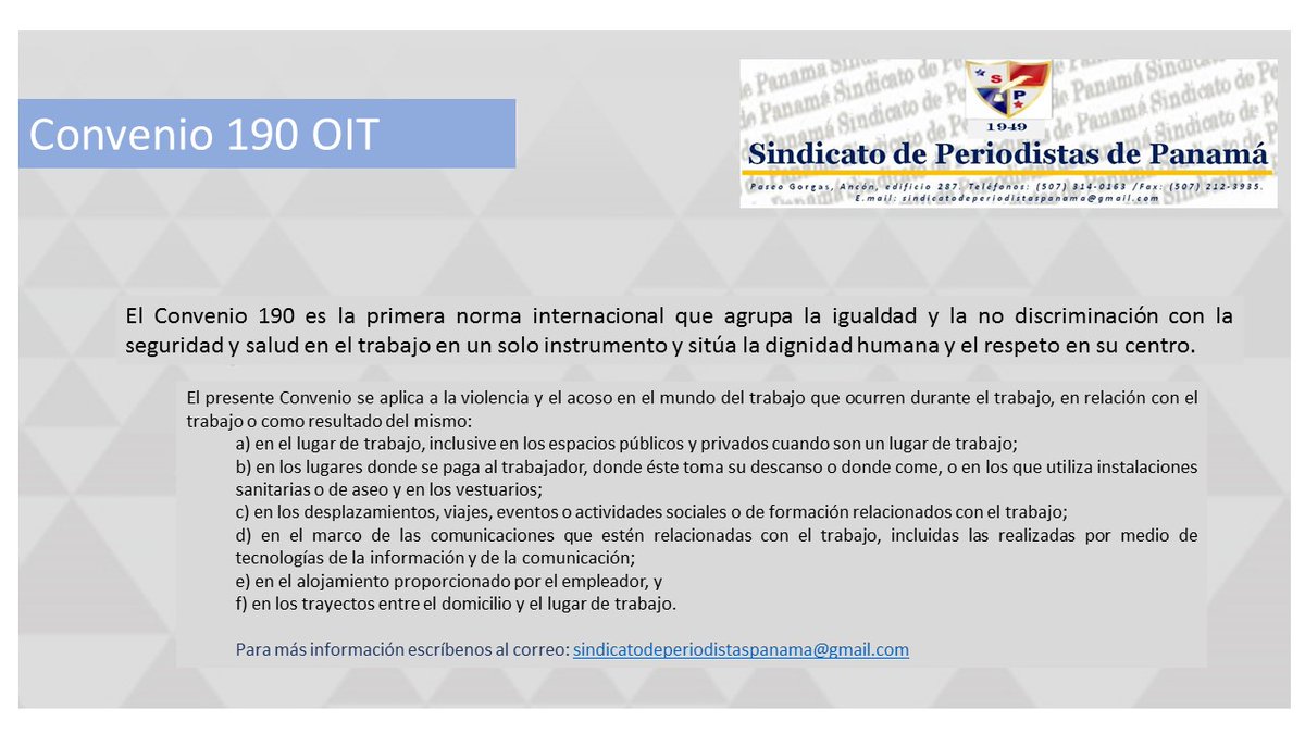 scatoperiodista's tweet photo. Campaña de educación y sensibilización para poner fin a la Violencia y el acoso en el mundo del trabajo. Súmate y no calles. https://t.co/2DgRTnSROk