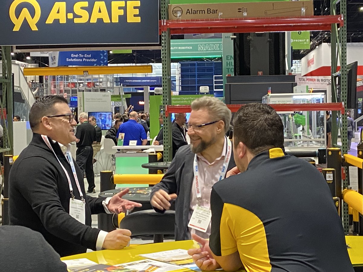 ASAFE_CANADA's tweet photo. Yesterday was another successful day at #promat as we spoke to attendees about our safety solutions.

If your company is in need of protecting your people, products or infrastructure, there is still time to stop by and talk! Join us at Booth S1041.

#promat2023 #safety https://t.co/X1IPufdGPr