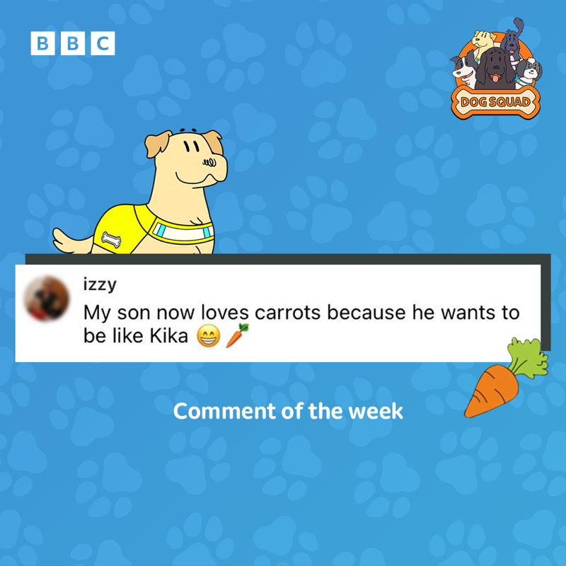 CBeebies Grown-Ups 🎉 (@cbeebieshq) on Twitter photo Has your kid picked up a new habit from a CBeebies character? 🤔🥕Watch Dog Squad on <a href="/BBCiPlayer/">BBC iPlayer</a> 🐾
<a href="/Kika_GuideDog/">Kika & Quark</a> <a href="/BlindDad_Uk/">Dr Amit Patel</a> #CBeebiesCommentoftheWeek Has your kid picked up a new habit from a CBeebies character? 🤔🥕Watch Dog Squad on <a href="/BBCiPlayer/">BBC iPlayer</a> 🐾
<a href="/Kika_GuideDog/">Kika & Quark</a> <a href="/BlindDad_Uk/">Dr Amit Patel</a> #CBeebiesCommentoftheWeek