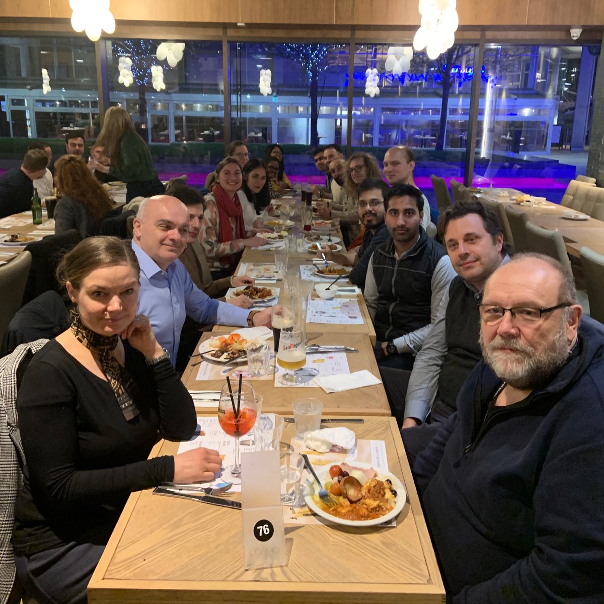 EmiliaKilpua's tweet image. Time flies! Yesterday we had Annual Meeting 2 of our @SWATNetProject organized in Sheffield. Here having a dinner after a long day #SWATNetProject #PhD #spaceweather
