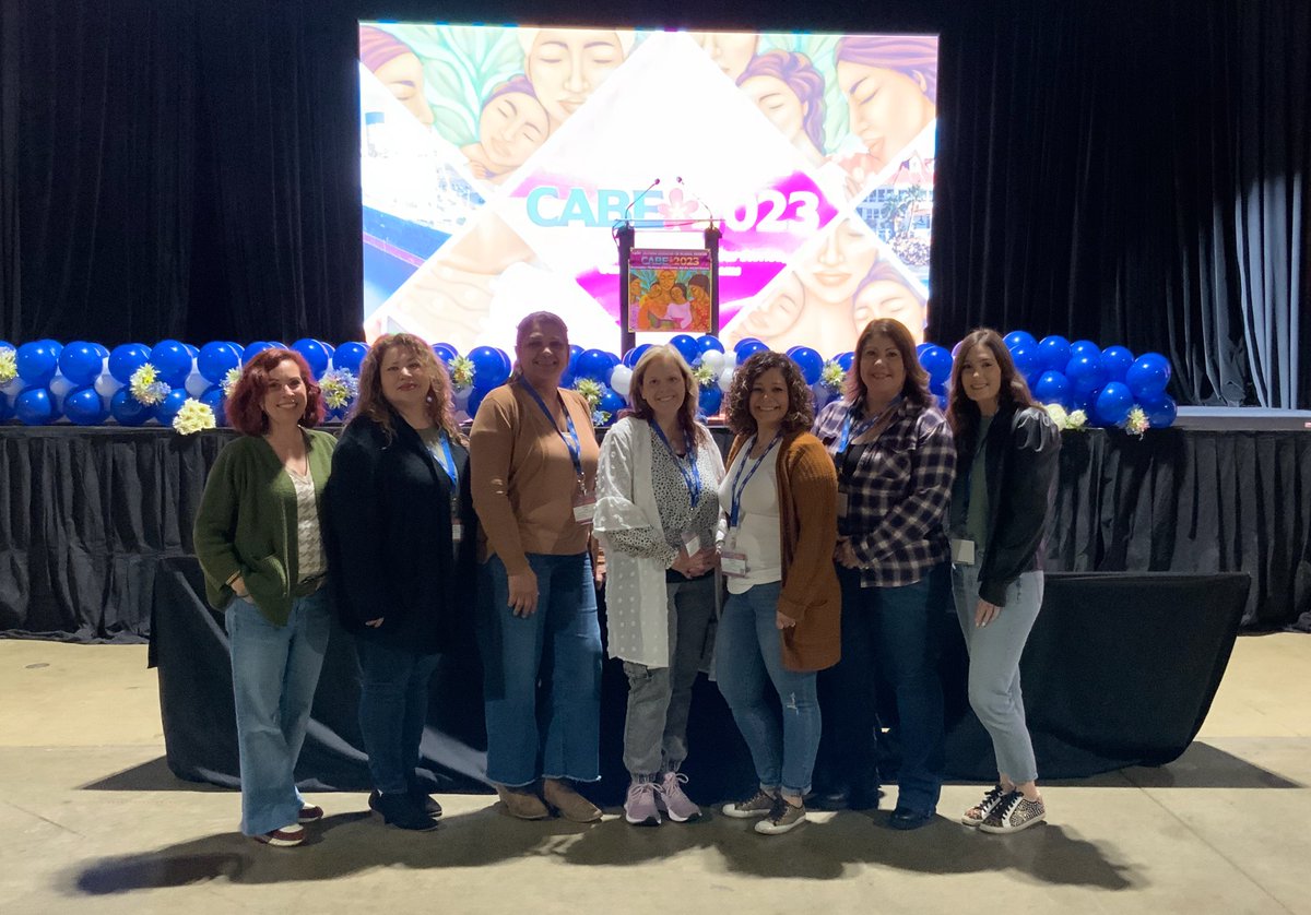 This awesome team of Burton leaders is ready to learn more about how to better support our multilingual learners. #CABE2023 <a href="/BurtonSchools/">Burton Schools</a> <a href="/JuleLeyva/">Dr. Julissa Leyva</a> <a href="/MsKSidhu/">Karen Sidhu</a> <a href="/CassieNunes/">Cassie Nunes</a> <a href="/mrsmalandrini/">Jennifer Malandrini</a> <a href="/sramaldonado49/">Myriam Maldonado</a> <a href="/MarisaStadther1/">Marisa Stadtherr</a>