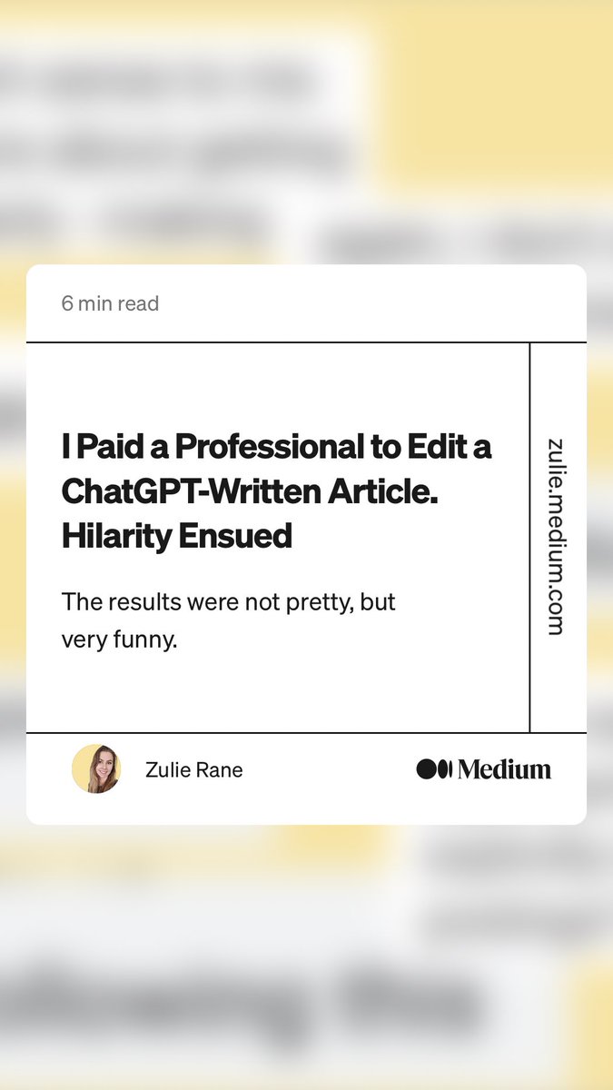 escane's tweet photo. “ChatGPT is not a reliable writer or researcher” 
https://t.co/3lT4MOGxQh #chatgpt #ai https://t.co/1bMNWKyFnF