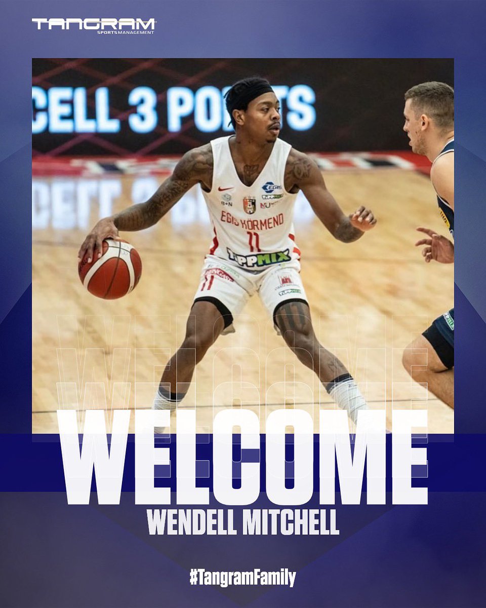 TangramSports's tweet photo. Wendell Mitchell joins the Tangram Sports family!

Wendell, @aggiembk standout, currently playing at @EgisKormend, is emerging as one of the best guards and newcomers of the @Hunbasket1 league! 🇭🇺

Welcome on board @ezbuckschuck !!! 🙌🏽💪🏽

#TangramSports
#FollowYourDreamsWithUs https://t.co/49oRLCoRGt