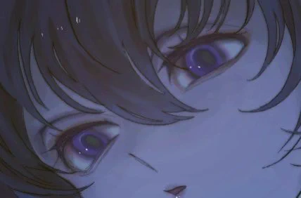 黒目のフチをほんのり青とオレンジにするの好き侍と申す者で候 #このタグを見た人は自分の絵柄の目部分を見せる 