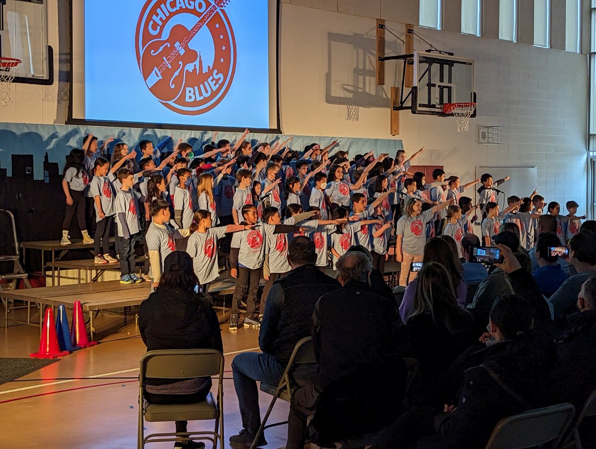 Wescott's 3rd-graders lit up the stage with today's Chicago Blues Musical! Thank you to Mr. Coaxum for the outstanding music, Mrs. Manning for the backdrop, and our 3rd-grade teachers for supporting this fantastic opportunity for our students! #d30learns