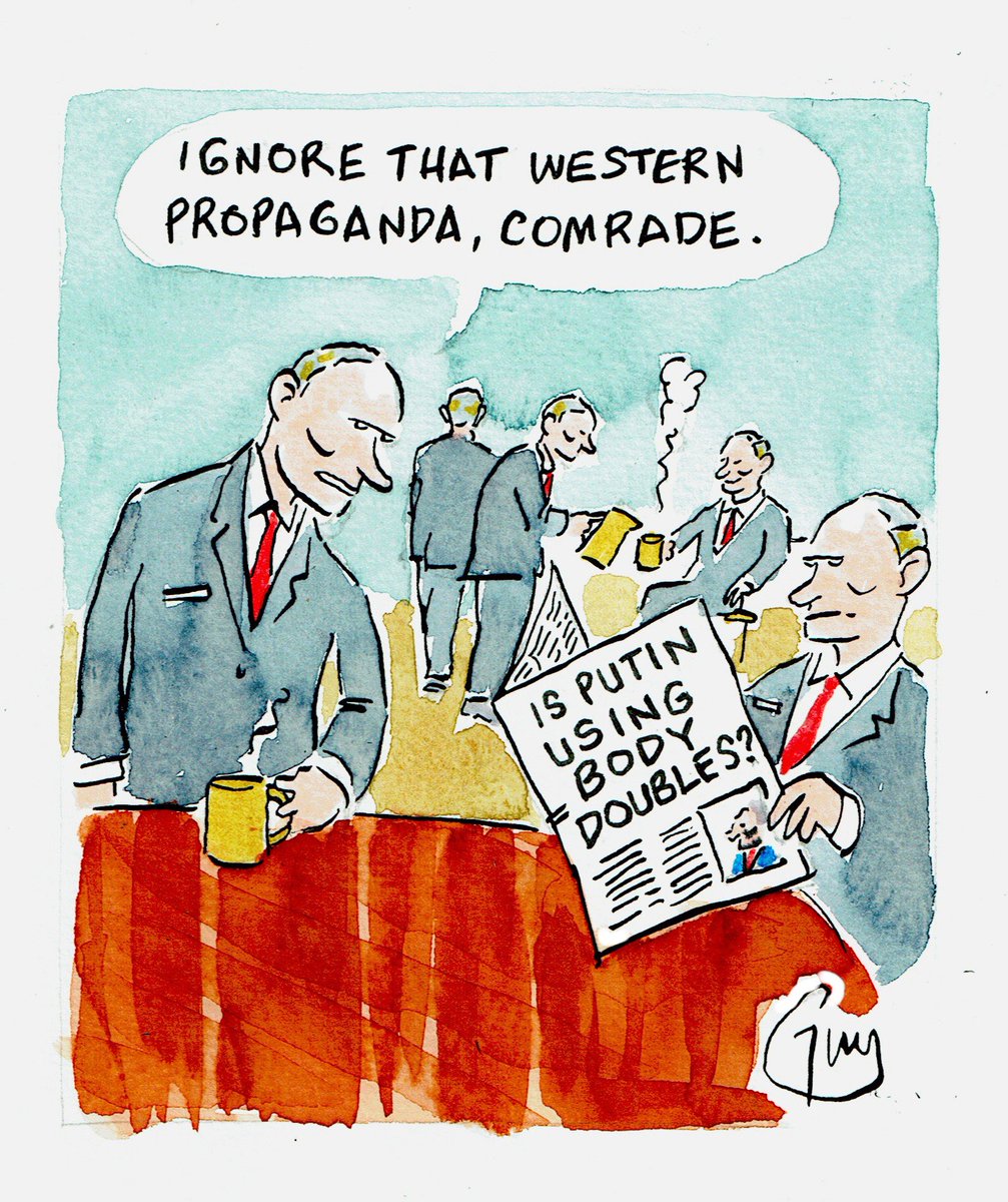 torysleazeUK's tweet photo. 🏴‍☠️ Guy Venables on #Putin #PutinDouble #PutinWarCriminal - political cartoon gallery in London https://t.co/S1KmDAp2XC https://t.co/AntfrrYSQ8 https://t.co/xm7kxdYyNM
