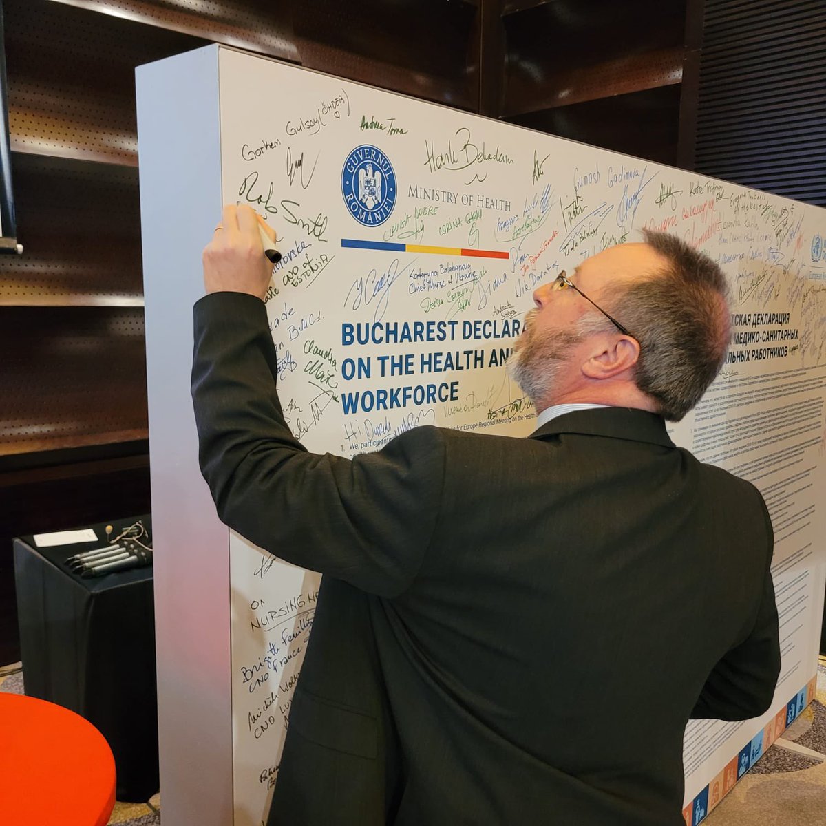 Along with colleagues across Europe I was proud to sign the ‘Bucharest declaration’ an excellent expression of ‘all levers’ actions for the health and care workforce #TimeToACT2023