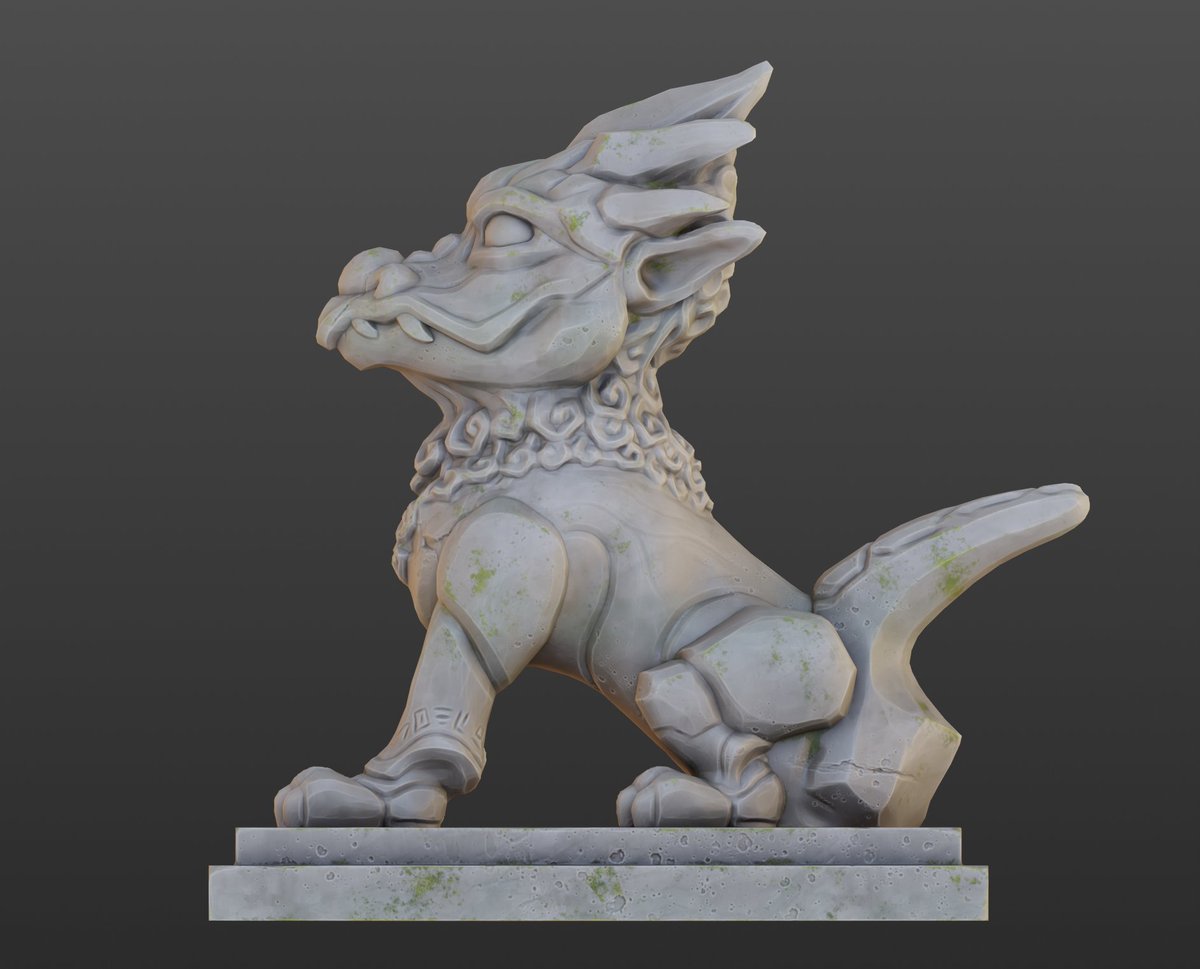tucker_roche's tweet photo. A statue for an upcoming kitbash set I'm working on. 

#zbrush #Blender3d #3dmodeling #3dart https://t.co/MuhRIIQIyl