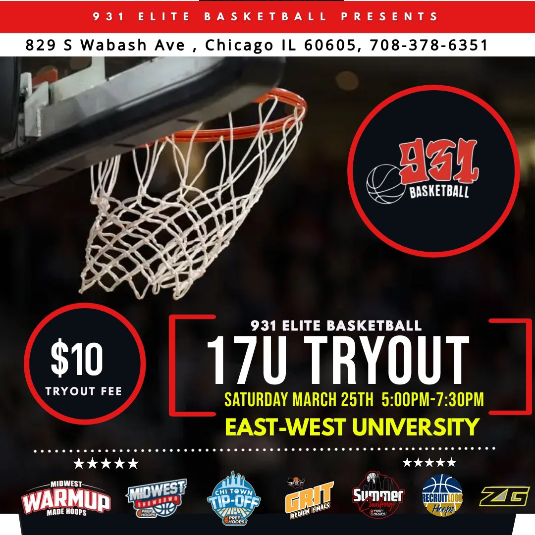 2nd Tryout This Saturday March 25th