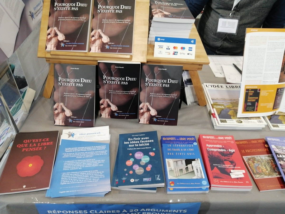 MichelGodicheau's tweet photo. Un des derniers livres pédagogiques de @ncadene au salon du livre de Genève avec la Librairie de la #librepensee #fnlp https://t.co/hGsKH0U49h
