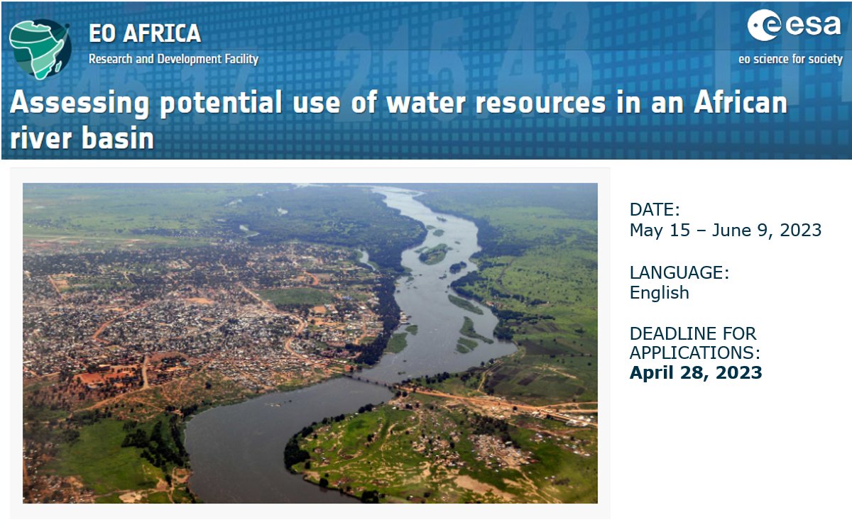 EOAfricaRD1's tweet photo. Interested to learn the interrelationships of the water balance components (#precipitation, #evaporation, #runoff &amp; #groundwater) to evaluate water availability in #Africa? 💧🌍 
Join this upcoming @EOAfricaRD1 #online course:

Details at https://t.co/latRRCl4pB https://t.co/OIdxeryprA