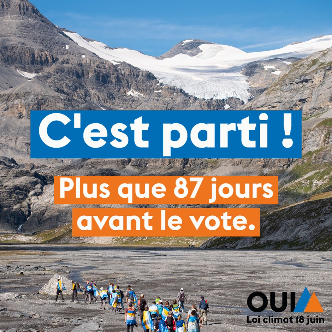 vertliberaux's tweet photo. C'est parti ! La campagne pour le Oui à la @loiclimat  démarre aujourd'hui. Ensemble, nous mettrons la Suisse sur la voie de la protection du climat grâce à un OUI dans les urnes le 18 juin prochain. https://t.co/QUwpYh9eHi