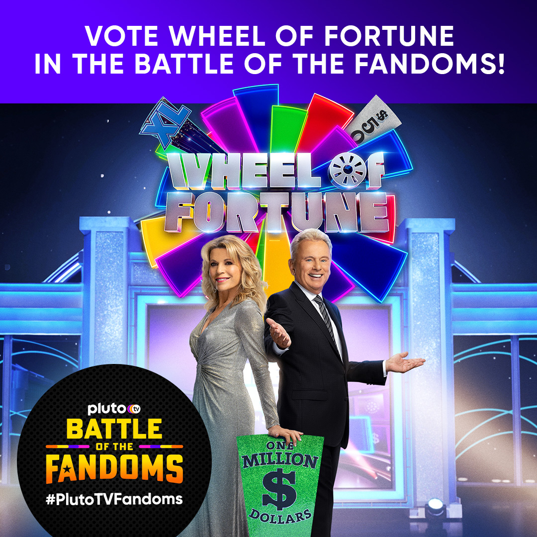 Wheel of Fortune is in THE BATTLE OF THE FANDOMS! Go to @PlutoTV to cast your vote for AMERICA'S GAME! 🫡 #PlutoTVFandoms