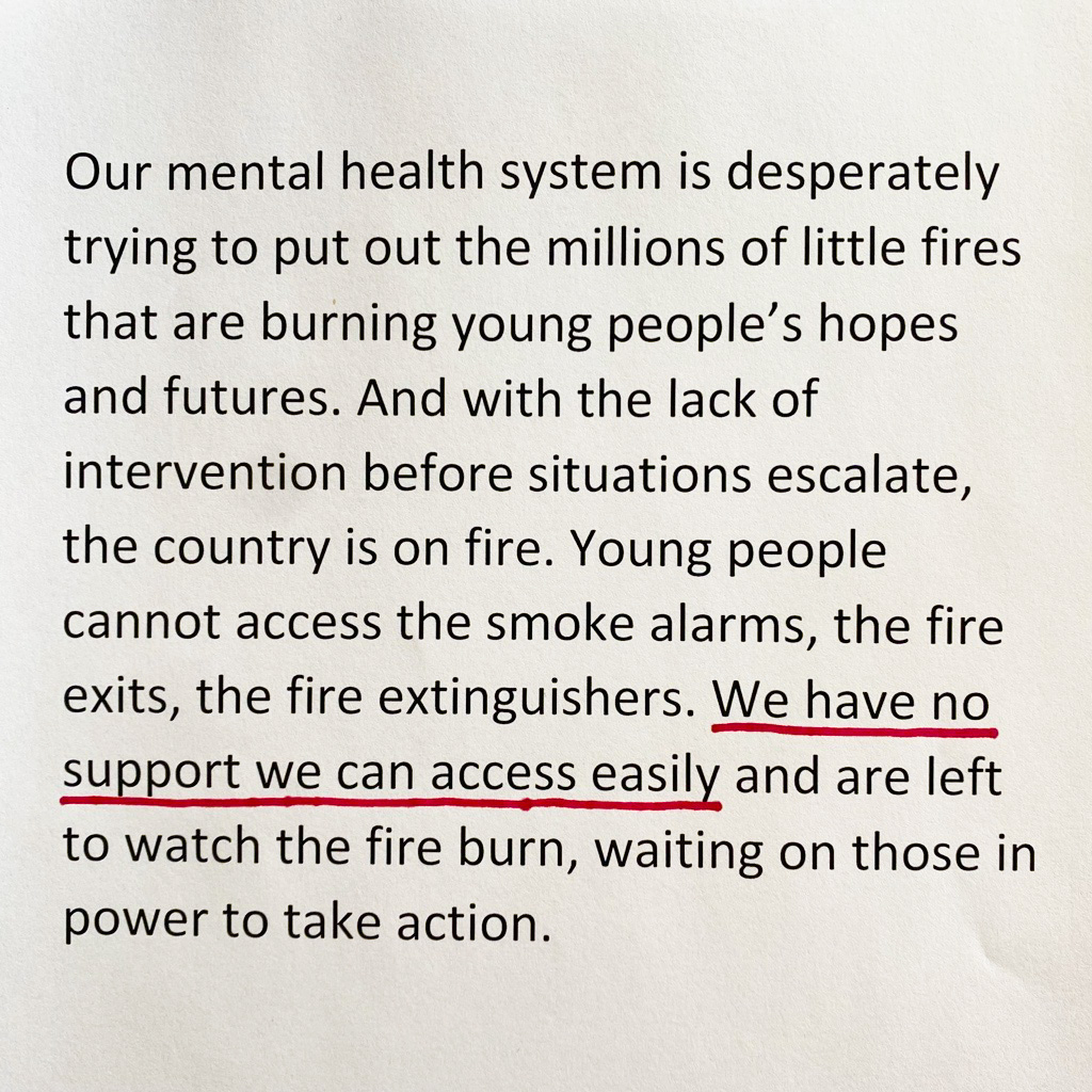 YoungMindsUK's tweet image. On Monday our Activist Nicole said these words in Parliament as part of a speech to MPs at our #EndTheWait event.
