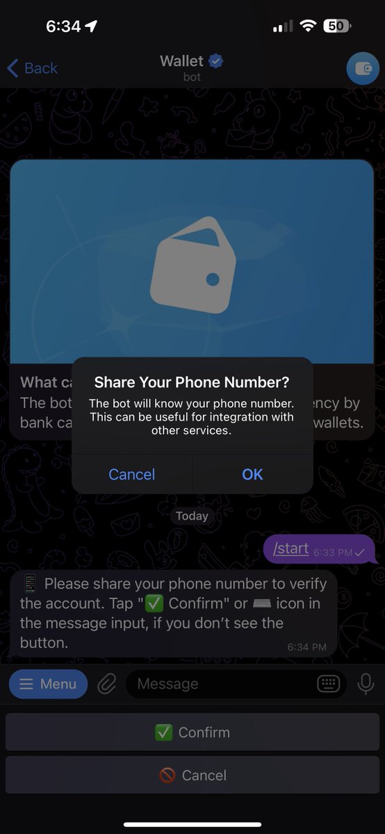 when <a href="/telegram/">Telegram Messenger</a>  wanted to enable crypto send/receive, they came up with a BOT, this bot asks you to register and expose your mobile number, and you have NO control over the wallet's private key. 
 NOT YOUR KEYS .. NOT YOUR COINS