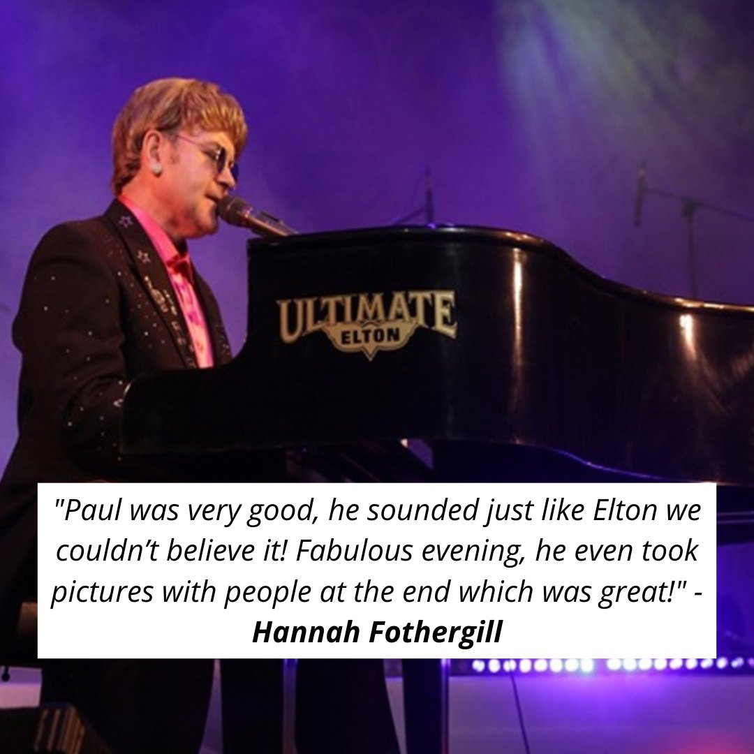 #TestimonialThursday a lovely review for our Elton John tribute act, Ultimate Elton after and incredible performance in Bedford last month! 🤩

Check out Ultimate Elton here: rb.gy/qab1bd