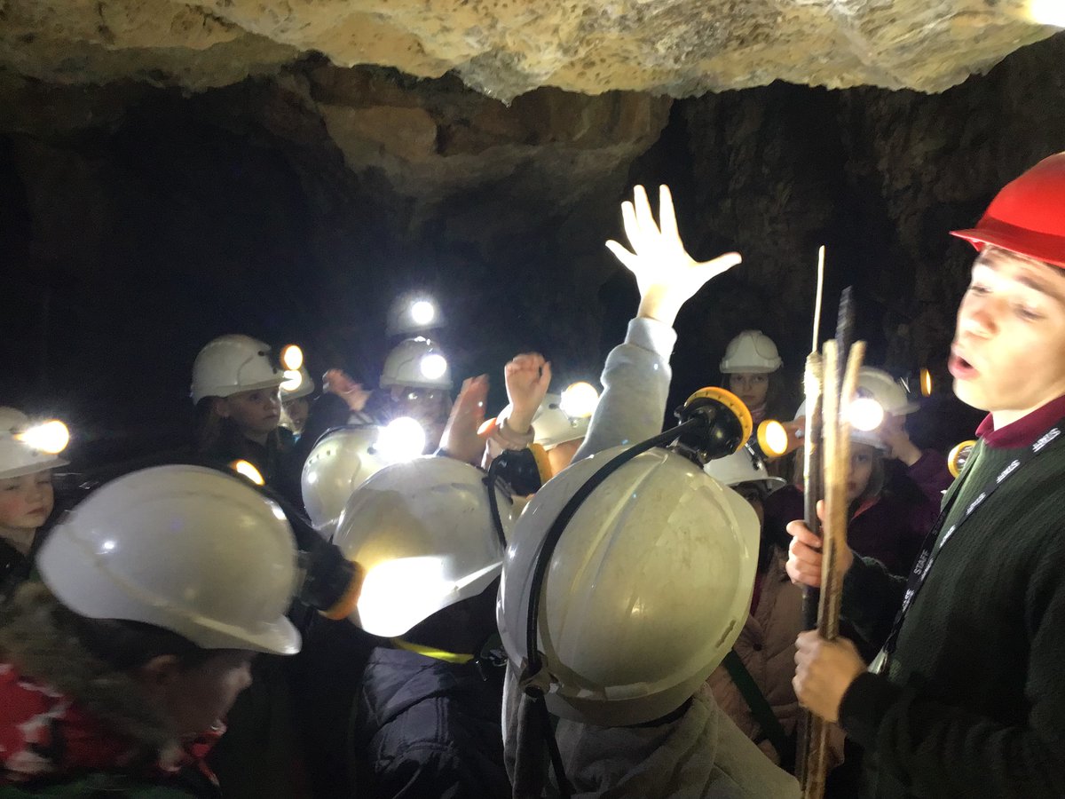 We loved it in the cave, however at times we felt like we were between a rock and a hard place...truly inspiring to be in an actual real cave that people from the Stone Age! @CreswellCrags Bringing history to life, making rock-solid memories 😎