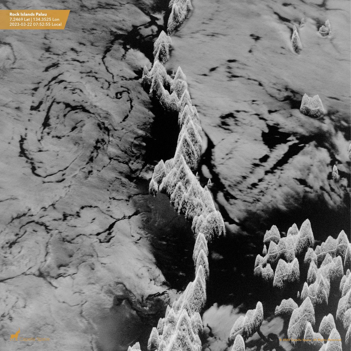The Rock Islands of Palau, a collection of hundreds of limestone islands.