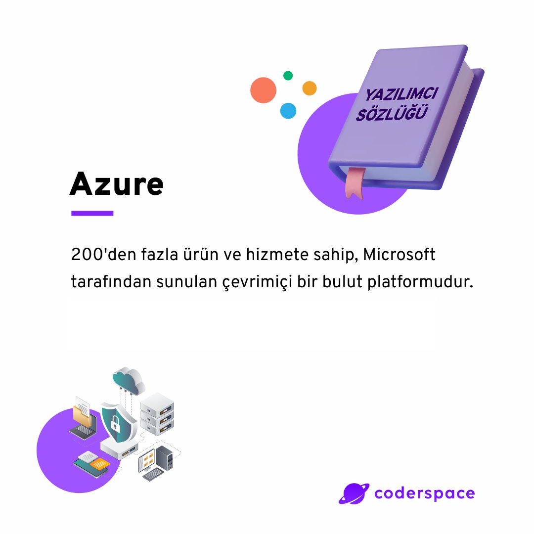 coderspace_io's tweet image. Bu ay yazılımcı sözlüğünde yer alan terimimiz: Azure! 📙

&quot;Azure nedir?&quot; diye merak ediyorsan coderspace.io/sozluk/microso… adresini ziyaret edebilirsin. 🔎

#Coderspace #azure #microsoftazure #bulutbilişim