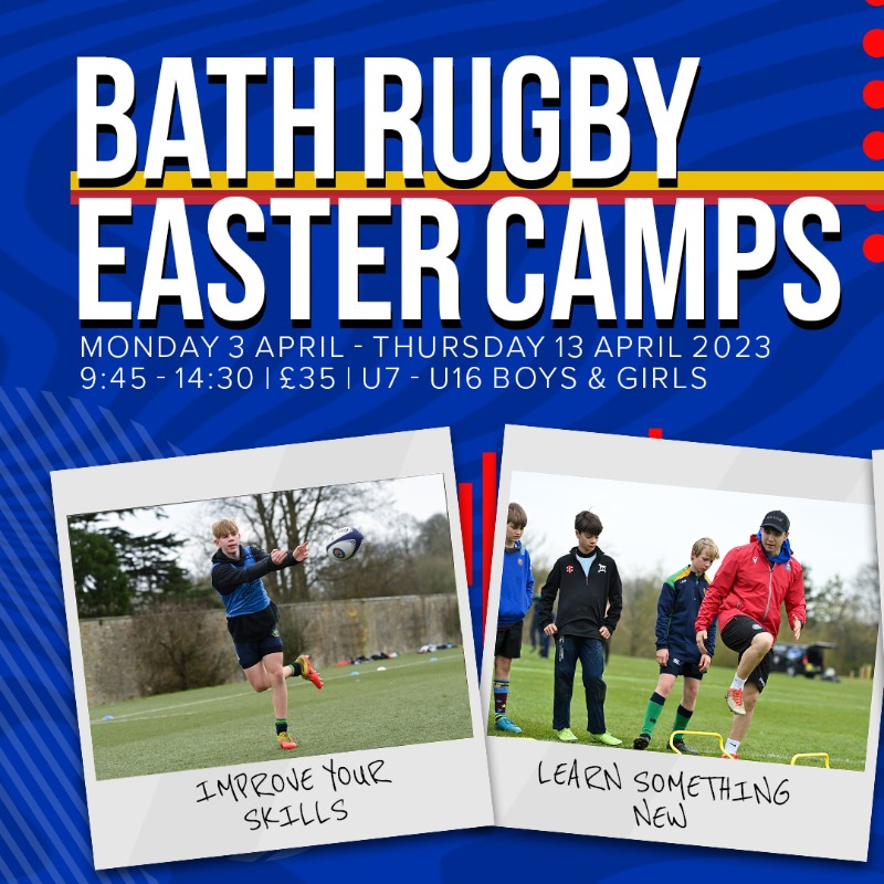 BathRugby's tweet photo. "I cannot recommend your rugby camps highly enough and encourage any kid with a passion for rugby to attend.” 

With 𝙡𝙞𝙢𝙞𝙩𝙚𝙙 𝙖𝙫𝙖𝙞𝙡𝙖𝙗𝙞𝙡𝙞𝙩𝙮 remaining for our Bath Rugby Easter Camps, book now to secure your own unmissable experience! 🐣 🏉