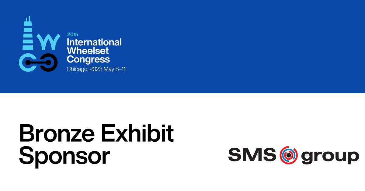 IWC_2023's tweet photo. Thank you, SMS Group, for sponsoring the 20th International Wheelset Congress! For annual capacities up to 500,000 solid wheels, SMS group offers customized solutions that ensure high-cost efficiency for your production facilities. https://t.co/b7Qo9Qvn8Y