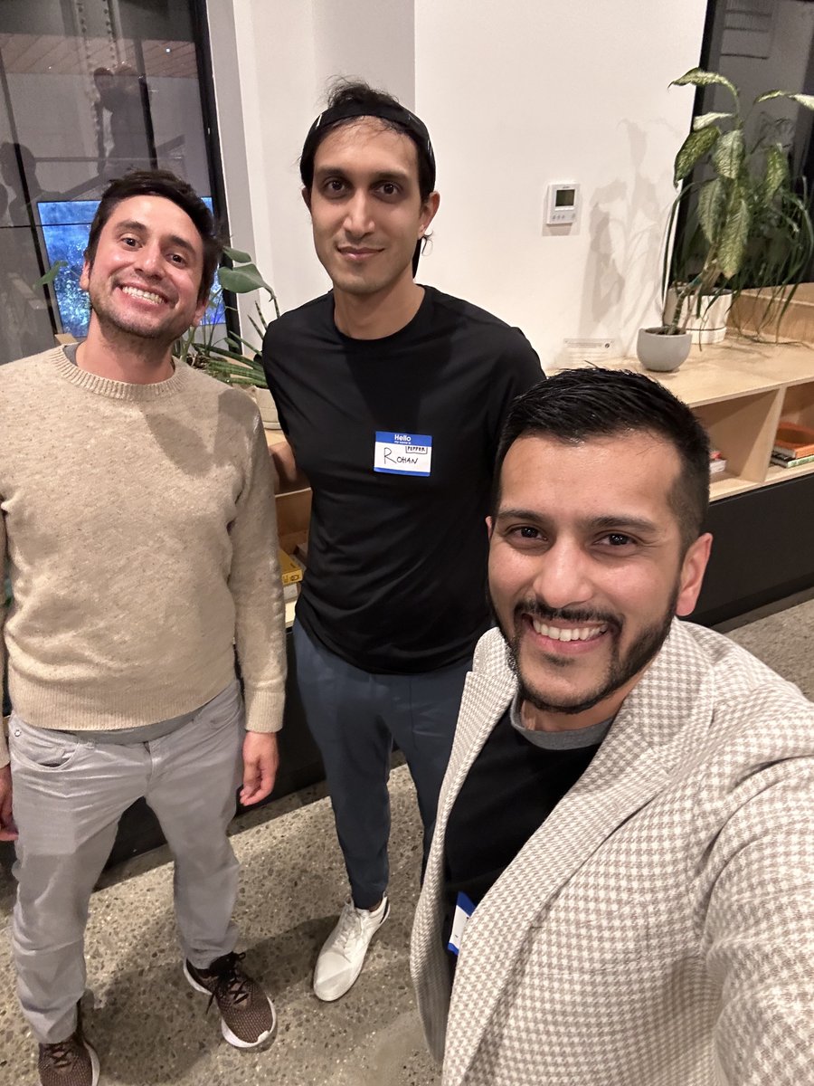 <a href="/RSiddhanti/">Rohan S.</a> + <a href="/GRomannnn/">Gus Roman</a> and I are all committed to building meaningful in-person digital health connections. Happy hours, panels, meetups, dinners - we're down for all of it! I *deeply respect* both of their efforts for creating community. It's a small space. These dudes GSD.