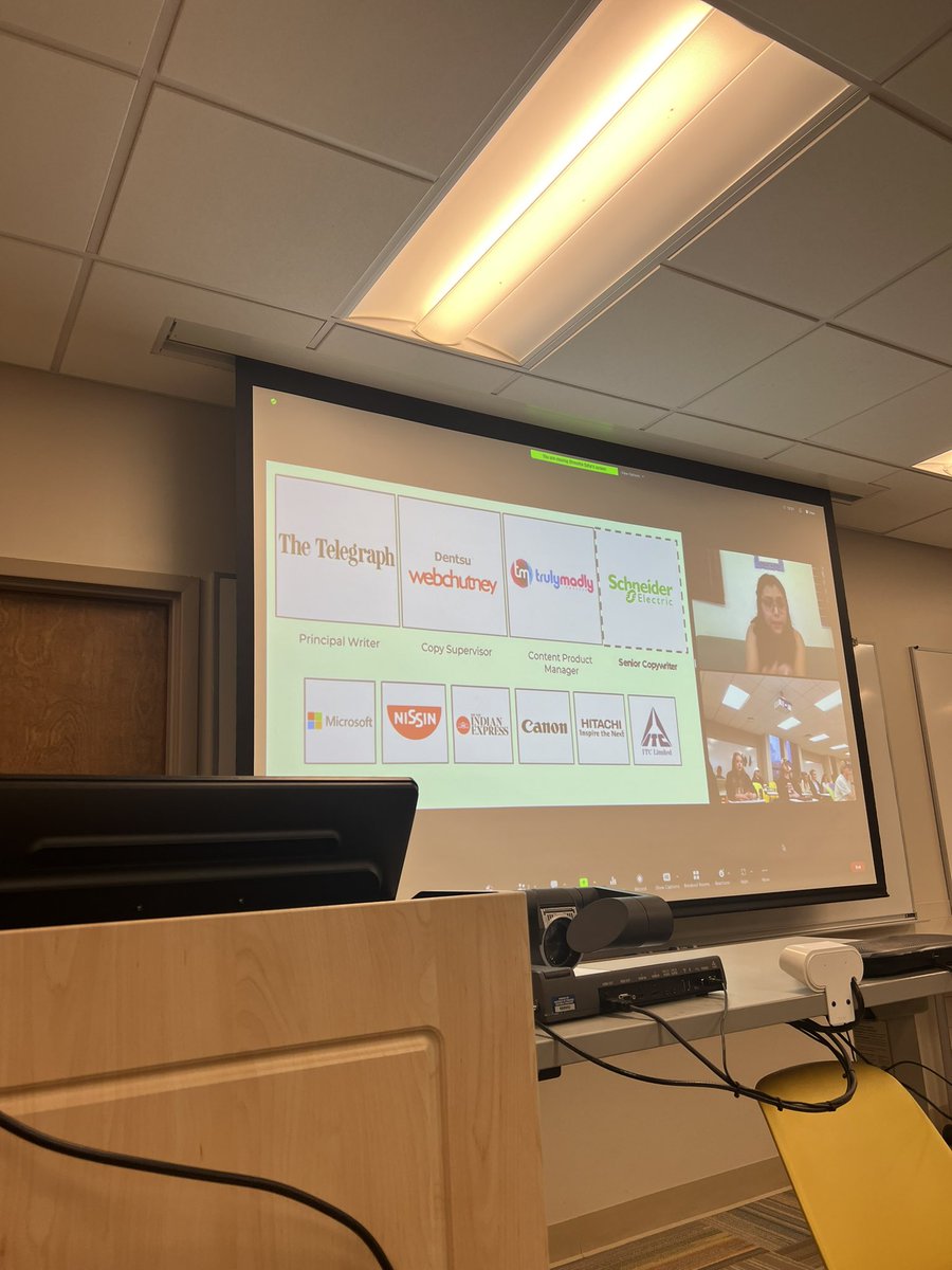 sociologysport's tweet photo. Communications professional and journalist @ShresthaSaha91 joined our JREM 175 class at @UTKnoxville @UTCCI @UTJEM this Thursday morning from Goa, India! Wonder if @GhoshAmitav knows she spent a sleepless night the day before their interview! @courtchilders (1/3) https://t.co/MizNX2yW8A