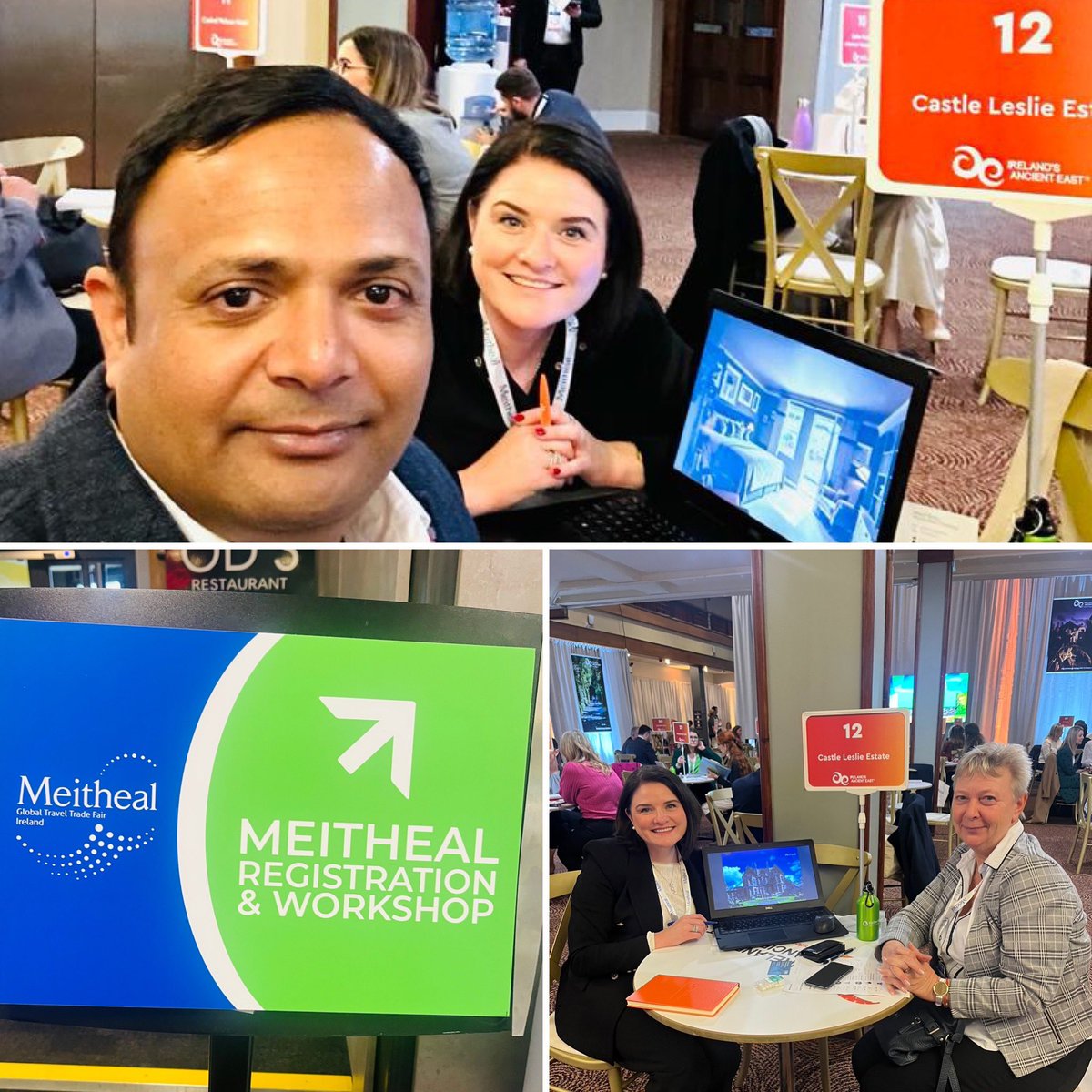 Castle_Leslie's tweet image. Great 3 days of meetings at @MeithealIreland showcasing @Castle_Leslie to top international buyers &amp;amp; tour operators. Wonderful to meet existing clients, engage with new buyers &amp;amp; catch up with industry colleagues @Failte_Ireland @TourismIreland @IrelandBlueBook #Meitheal2023
