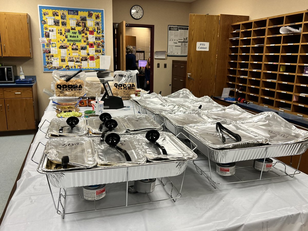 CaMSPTO's tweet photo. This March is “Munch” Madness.  Our latest Thankful Thursday celebrated “nacho” average teachers &amp; staff at CaMS.  We appreciate you! https://t.co/DzuxQpUl88