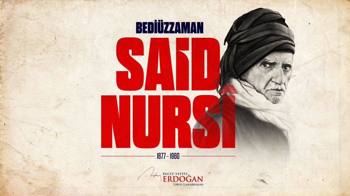 Hakk'a, halka ve Kur'an-ı Kerim'e hizmet davasından taviz vermeyen Bediüzzaman Said Nursi'yi vefatının 63'üncü yıl dönümünde rahmetle yâd ediyorum.