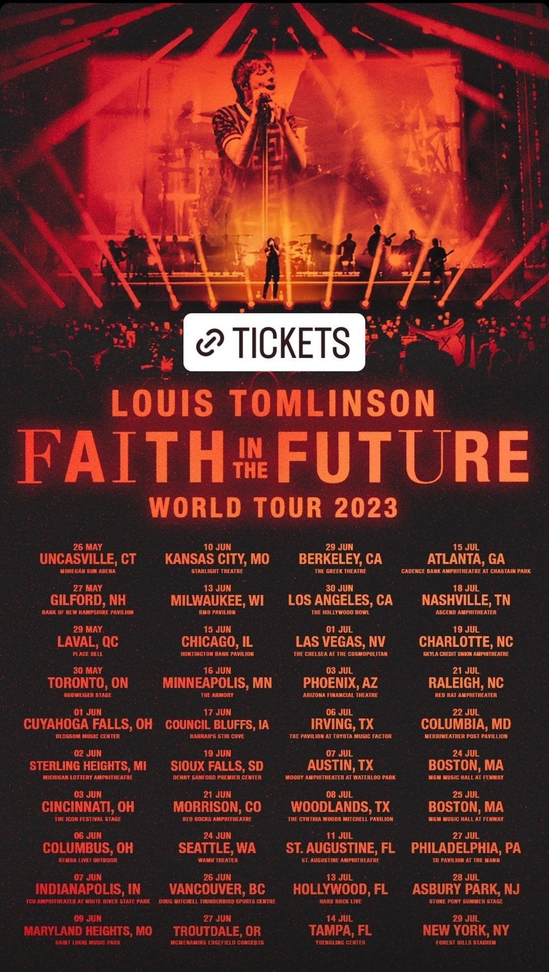 Louis Tomlinson on X: FAITH IN THE FUTURE WORLD TOUR 2023. NORTH