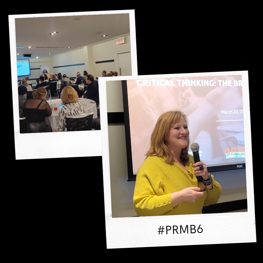 ThePWorld's tweet image. The incredible Johna Burke is currently speaking at #PRMB6 on the topic of &quot;Critical Thinking: The Bridge PR and AI Need&quot;. 👏

#prmeasurement