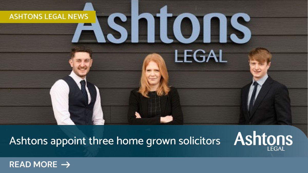 We're delighted to announce the appointment of three home grown solicitors. Huge congratulations on your qualification to Tom Beattie, Nathalie Fearnley &amp; Luke Evans! 🎉 ow.ly/xiox50NqiZs