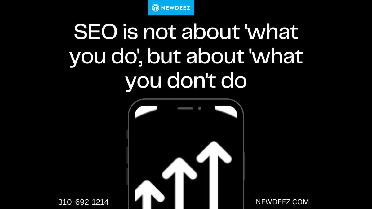 newdeez's tweet photo. SEO is not about ' what you do ; but about what you don't do
Contact Us at NEWDEEZ: https://t.co/g9k7FxKNTV
#seocompanyinlosangeles #searchengineoptimizationservices #affordableseoservices #seoagencyincalifornia #topseo https://t.co/hlq9QRS6Qc