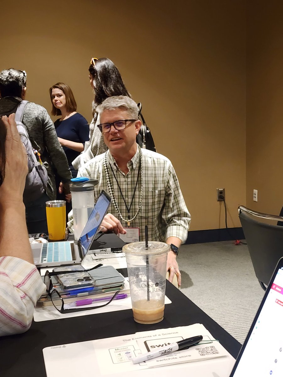 I'm having a bit of a fan-girl moment, which isn't usually my thing. Waiting for a session to start with <a href="/paulandersen/">Paul Andersen</a> of Bozeman Science. He provides amazing resources for student learning, especially Phenomena, and is truly passionate about science education. #NSTA23