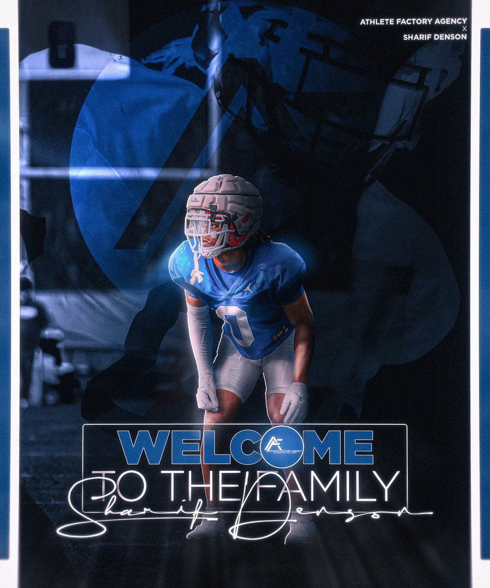_AthleteFactory's tweet photo. We are excited to announce Sharif Denson has joined the Athlete Factory Agency family! Welcome, Sharif! #904made #AFAfamily https://t.co/JzMXDPsDlE