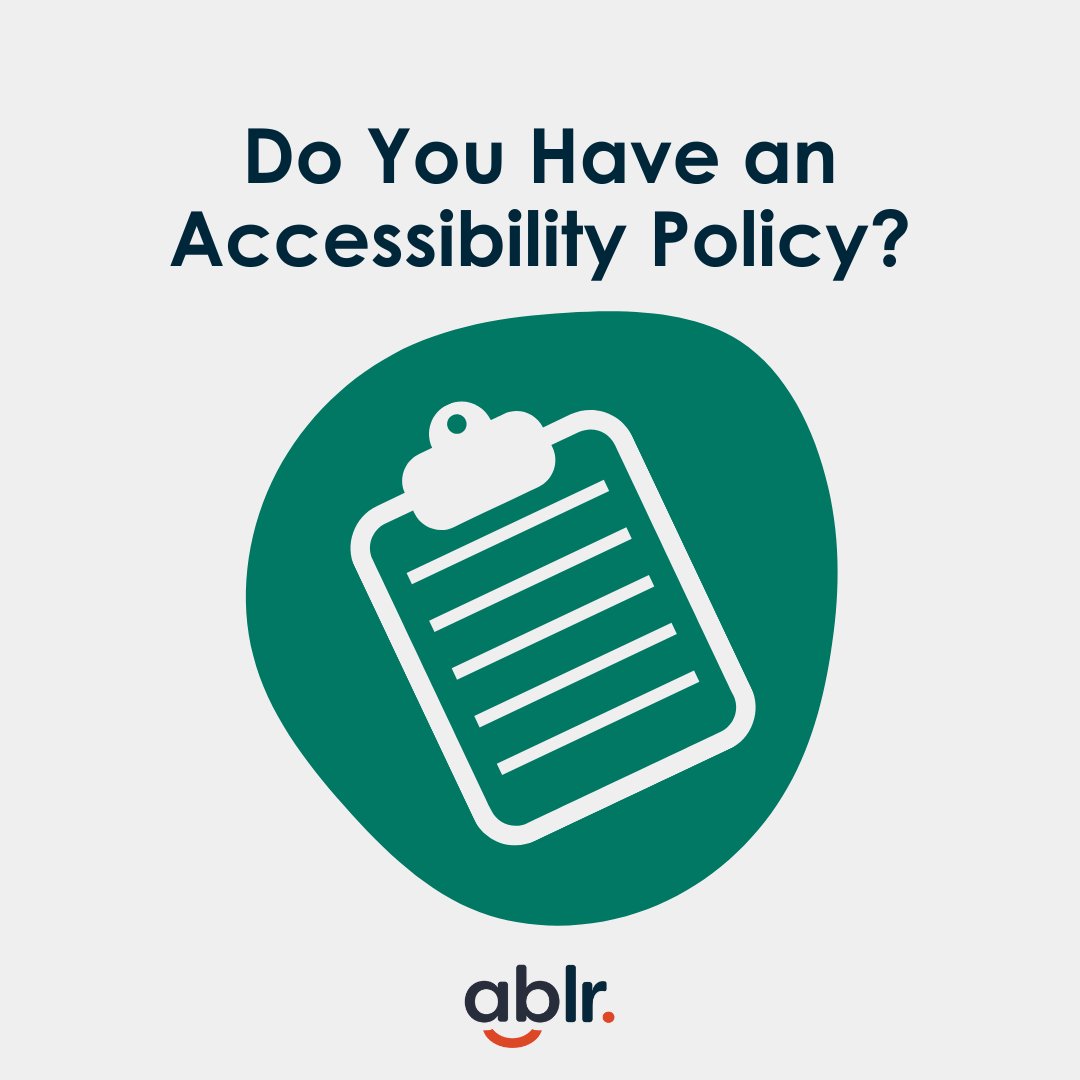 An Accessibility Policy can transform organizations from the ground up by setting the foundation for how accessibility will be implemented, measured, and consistently applied.​

What are some of the things that should be included in an Accessibility Policy? Comment below!