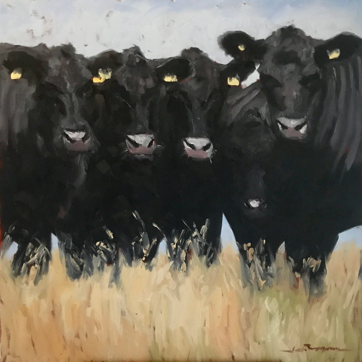 My old wagyu cows. 40” x 40”